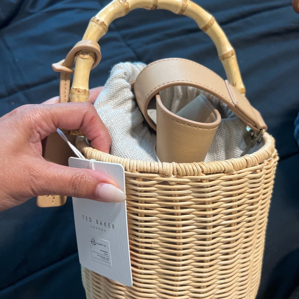 Ted Baker Tan Tote with Bamboo Handle